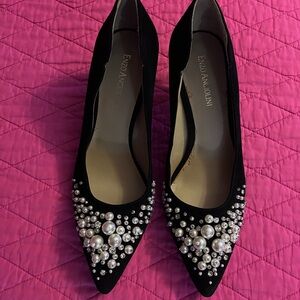Enzo Angiolini Black Embellished Women's Shoes